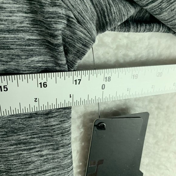 Hind Cropped Top Women's Medium Heather Gray 1/4 Zip Polyester Long Sleeve‎ 6778 - Picture 6 of 9